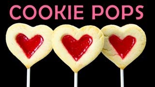 Heart Shaped Cookie Pops Stained Glass Candy Effect by Cookies Cupcakes and Cardio [upl. by Katinka]