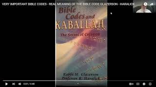 BIBLE CODE TABLES SHOWING WHAT ARE BIBLE CODE PROFESSOR HARALICK RABBI GLAZERSON [upl. by Bunker]