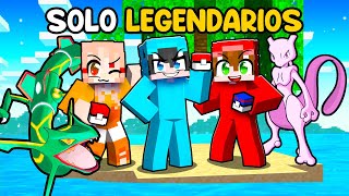 Atrapado en una ISLA de POKEMON LEGENDARIOS en Minecraft [upl. by Vivian878]