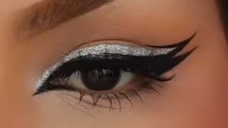 how to do graphic eyeliner 😍 dramatic eye look😃 step by step tutorial for beginners 🤗 [upl. by Ema]