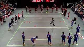 Hong Kong vs Malaysia  Mens Bronze  Dodgeball World Championship 2014  1st Half [upl. by Idaline]