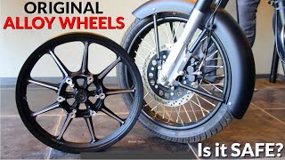 Royal Enfield Original Alloy Wheels are SAFE to Buy  Tubeless Spokes Wheels [upl. by Ymaj]