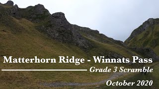 Matterhorn Ridge  Winnats Pass  Grade 3 Scramble  4K  October 2020 [upl. by Nohshan]