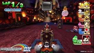 Mario Kart Arcade GP DX 118 Arcade Gameplay Walkthrough Part 7 Bowser Cup Longplay [upl. by Eunice]