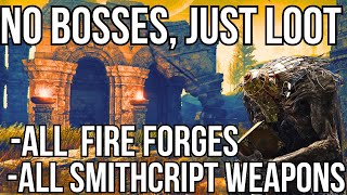 How to get to the All Forges in Shadow of the Erdtree amp Get the Smithscript Weapons [upl. by Arutek]