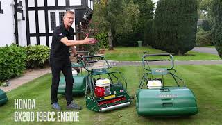 The Allett Buckingham Range of Cylinder Lawn Mowers Atco Royale [upl. by Ynnatirb]