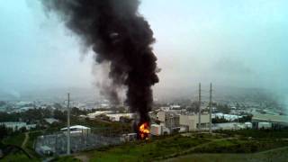 Power Plant Fire Escondido SDGampE 12222010 [upl. by Hasila]