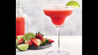 How To Make a Strawberry Margarita Not Frozen  Cocktail Recipes [upl. by Aicala]