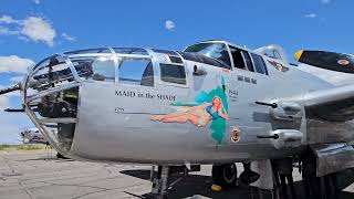 B17G Flying Fortress Sentimental Journey and B25J Mitchell Main in the Shade 042724 [upl. by Karalynn484]