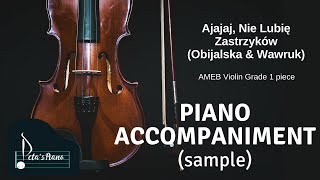 Ajajaj Nie Lubię Zastrzyków Obijalska amp Wawruk  Piano Accompaniment sample [upl. by Auguste]