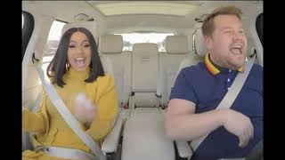 Cardi B and James Corden rap Bodak Yellow in new Carpool Karaoke [upl. by Akined]