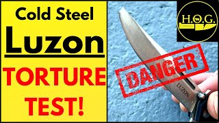 How TOUGH Is The Medium Luzon From Cold Steel Knives  HARD ON GEAR Use amp Abuse Testing [upl. by Padegs654]