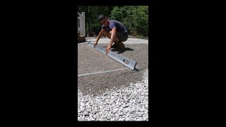 Screeding amp Laying Pavers pavers hardscaping concrete [upl. by Erret]