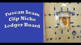 Schluter systems bathroom start to finish Part 4 wall tile Tuscan Seam Clip niche ledger board [upl. by Benson915]