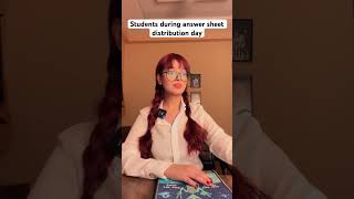 Students during answer sheet distribution relateable comedy funnyvideo ytshortsviral school [upl. by Salokkin]