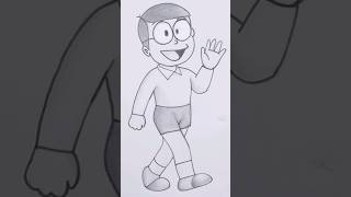 Easy Nobita Nobi Art  StepbyStep shorts IsmatAraArtGallery [upl. by Neenaej]