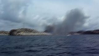 Raw Smoke Rises From Norway Chopper Crash [upl. by Stav]