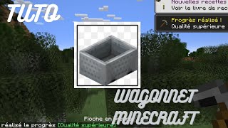 TUTO COMMENT FAIRE UN WAGON SUR MINECRAFT tuto débutant  FAIRE UN WAGONNET MINECRAFT [upl. by Dilahk]