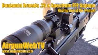 Benjamin Armada the AR15 of Airguns  Shooting the 25 cal Armada at the Range [upl. by Eicirtap916]