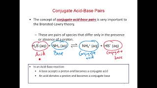 Bronsted Lowry acids and bases [upl. by Fanny314]