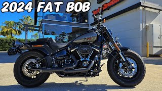 HarleyDavidson 2024 Fat Bob Review  Ride Along amp Personal Opinion [upl. by Ahtivak513]