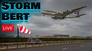 🔴 LIVE Storm Bert at London Heathrow Airport [upl. by Eiduj]