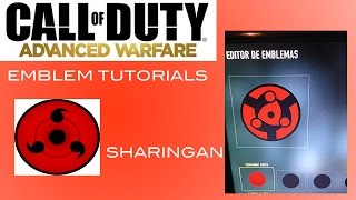 COD Advanced warfare  Madara Mangekyou Sharingan Emblem tutorial  Emblema de Mangekyou sharingan [upl. by Nonie85]