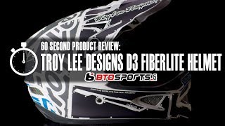 Troy Lee Designs D3 Fiberlite Factory Helmet  60 Second Product Review [upl. by Jacobba]