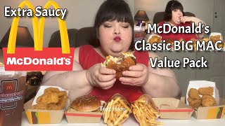 Classic McDonald’s Big Mac Value Pack ASMR Mukbang Eating Show [upl. by Aicaca827]