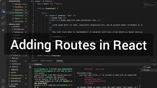 Adding Routes in React function react javascript programming [upl. by Etnaed]