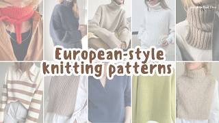 European Knits Winter Fashion 25 Knitting Patterns [upl. by Adlev]