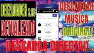 DeezLoader 218 Actualizado 2020 DESCARGA DIRECTA SIN ACORTADORES APP APK DESCARGAR MUSICA [upl. by Ayotl]