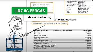 Jahresabrechnung  LINZ AG ERDGAS [upl. by Hultin]