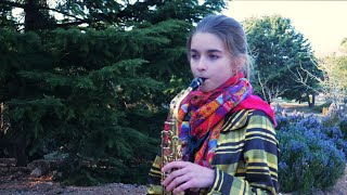 Modern Talking no face no name no number on alto sax Malika Smitskaya [upl. by Atsirtal58]