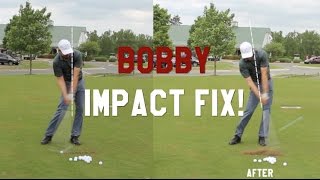 How to improve your Impact postion in 1 swing with Bobby Lopez PGA Shaft Lean [upl. by Nibas303]