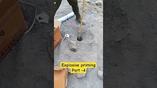 Explosive priming mining blasting drilling miners engineering viral views popular shorts [upl. by Orrin]