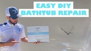 HOW TO FIX FIBERGLASS BATHTUB EASY DIY [upl. by Gorlin993]