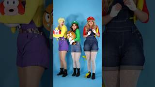 The Mario princesses cosplaying the Mario bros 💪👑💛💚❤️ w halcybella and Dajackies [upl. by Airod647]