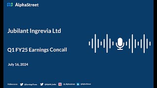 Jubilant Ingrevia Ltd Q1 FY202425 Earnings Conference Call [upl. by Nelly]