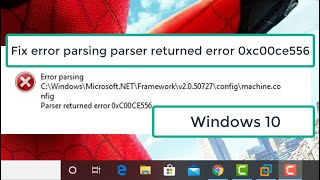 Fix Error Parsing Parser Returned Error 0xc00ce556 In Windows 10 [upl. by Nomelihp407]