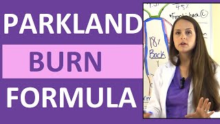 Parkland Burn Formula Calculation Example Nursing NCLEX Lecture Review [upl. by Ax]