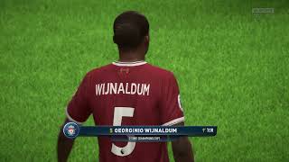 Georginio Wijnaldum scores for FC Liverpool against PSG  FIFA 18 Career Mode Champions Cup [upl. by Srevart329]