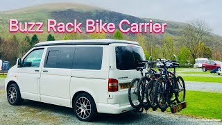 We fit Buzz Rack Bike Carrier for 4 Bikes on our VW T5 Camper [upl. by Filler]