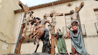 Traslado del paso La Lanzada caballo de Longinos Entrada en la Catedral de Zamora [upl. by Elcarim]