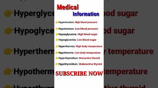 medicalstudent medicalinformation hypotension hypertension hypothermia hyperthermia shortfeed [upl. by Duer673]