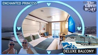 Enchanted Princess Balcony Cabin Room Tour The Love Boat [upl. by Dleifxam]