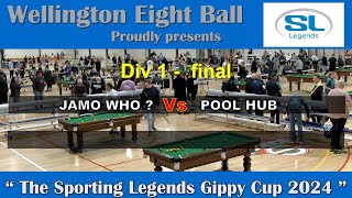 Sporting Legends Gippy Cup  Div 1  FINAL  Jamo Who v Pool Hub [upl. by Ayatahs]