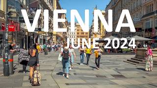 Vienna Walk in City Center June 2024  4K HDR [upl. by Ekalb]