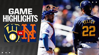 Brewers vs Mets Game Highlights 33124  MLB Highlights [upl. by Quiteria]