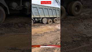 126  Ashok Leyland 14wheeler tipper running on bumpy unpaved road [upl. by Feledy]